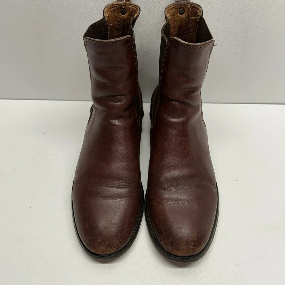 Frye Womens Melissa Chelsea‎ Boot Size 7 B Cognac Leather Pull On Bootie